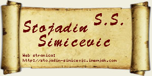 Stojadin Simićević vizit kartica